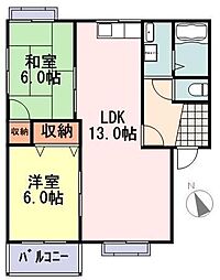 ベイフィオーレA 2LDKの間取図画像