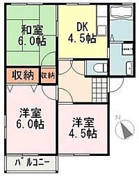 ベイフィオーレ 1階3DKの間取り