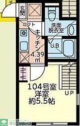 仮)シティハイツ大船町 1階1Kの間取り