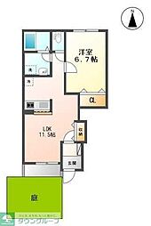 コルディアーレ．ＯＤ 1階1LDKの間取り