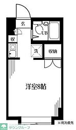 ラ・カセッタ 2階ワンルームの間取り