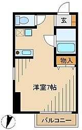 ウィンドスペイス 1Kの間取図画像