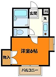 グランコート 1Kの間取図画像