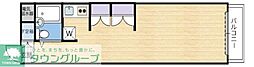 共立リライアンス八王子2 1DKの間取図画像