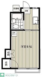 ケーアイハウス 1Kの間取図画像