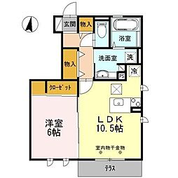 グランシャリオ 1LDKの間取図画像