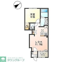 スカイセレーネ 1LDKの間取図画像