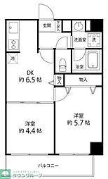 T'sgarden西八王子WEST 2DKの間取図画像