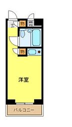 パレドール八王子 ワンルームの間取図画像