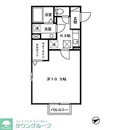エスポワール・マルヤマ 1Kの間取図画像