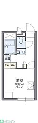 レオパレスルースト 1Kの間取図画像