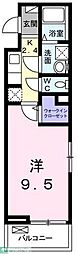 サラスバティ2 1Kの間取図画像