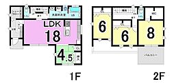 岐阜市次木II　A号棟　全2棟　新築戸建 4LDKの間取り