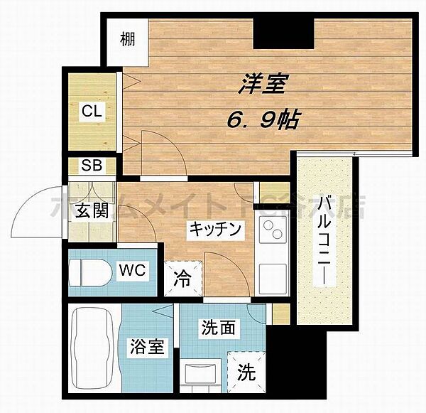 Luxe本町 ｜大阪府大阪市中央区北久宝寺町1丁目(賃貸マンション1K・15階・25.26㎡)の写真 その2