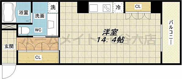 ソーレブリアンテ ｜大阪府大阪市中央区東高麗橋(賃貸マンション1R・10階・37.01㎡)の写真 その2