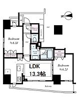 プラウド南堀江  ｜ 大阪府大阪市西区南堀江1丁目19-13（賃貸マンション2LDK・10階・59.79㎡） その2