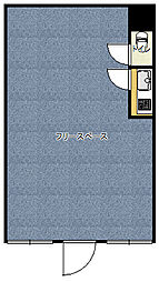メロディーハイム守口C棟 1Kの間取図画像