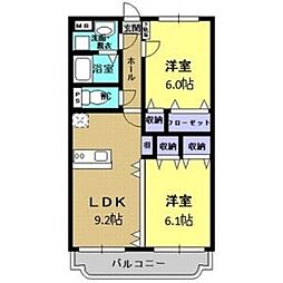 Y&Mキャッスルベリー 2LDKの間取図画像