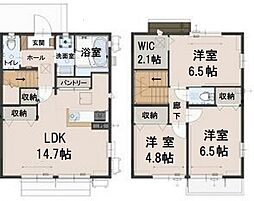 サンセットモール 3LDKの間取図画像