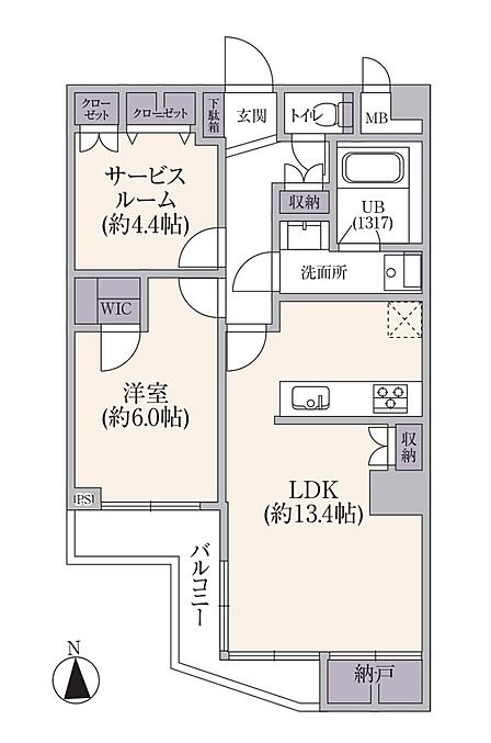 1SLDK 間取り