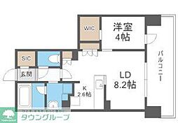 ザ・パークハウス大濠翠景 1LDKの間取図画像