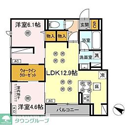 GrandValley博多 2LDKの間取図画像