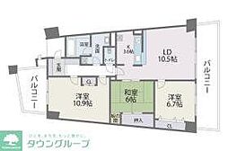 西鉄貝塚線 香椎花園前駅 徒歩21分の賃貸マンション 14階3LDKの間取り
