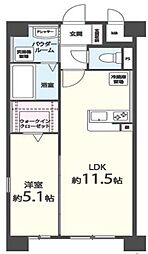 Ｍ.Ｒレジデンス博多 4階1LDKの間取り