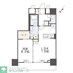 インシグニア渡辺通 1LDKの間取図画像