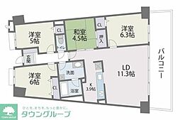 西鉄貝塚線 西鉄香椎駅 徒歩25分の賃貸マンション 11階4LDKの間取り