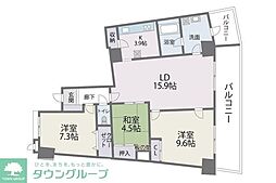 西鉄貝塚線 香椎花園前駅 徒歩21分の賃貸マンション 11階3LDKの間取り