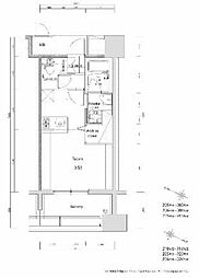 福岡市地下鉄箱崎線 千代県庁口駅 徒歩4分の賃貸マンション 9階ワンルームの間取り