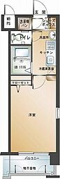 エンクレスト大手門2 1Kの間取図画像