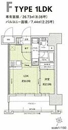 ドゥーエ赤坂 1LDKの間取図画像