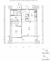 エンクレスト博多イーストパーク 1LDKの間取図画像