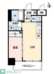 タツミ大橋 1LDKの間取図画像