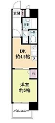 レジディア博多 1DKの間取図画像