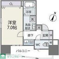 サニークレスト渡辺通 ワンルームの間取図画像