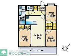 ニューベリーヒルズ空港南 3LDKの間取図画像