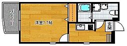 ローズモントフレア博多駅前 1Kの間取図画像