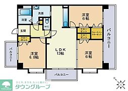アネックス松島 3LDKの間取図画像