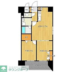 アトラスアルファーノ箱崎 2LDKの間取図画像