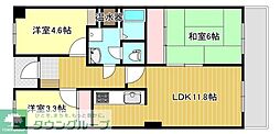 大名サンハイツ 3LDKの間取図画像