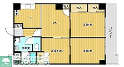 トーカンマンション呉服町 3DKの間取図画像