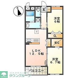La maison du reve 2LDKの間取図画像
