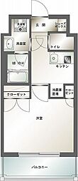エンクレスト天神4 1Kの間取図画像