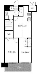 アトラスアルファーノ箱崎 2DKの間取図画像