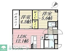 福岡市南区大橋3丁目マンション 2LDKの間取図画像