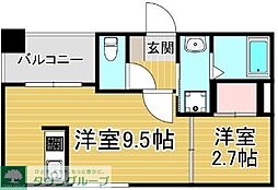 ClassierStyle平尾駅前 1LDKの間取図画像