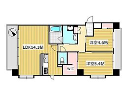 ラ・フルール博多駅南 2LDKの間取図画像